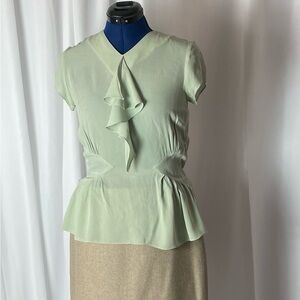 Kalinka New York Sage Ruffle Blouse